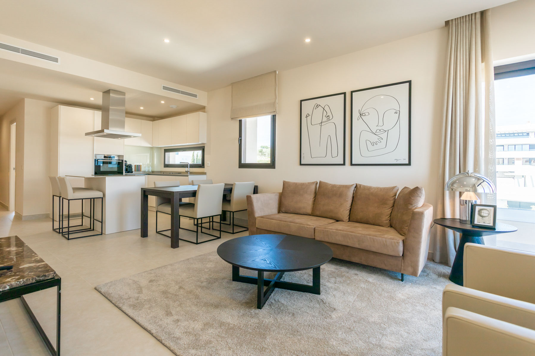 Wohnzimmer der Ferienwohnung in La Cala de Mijas